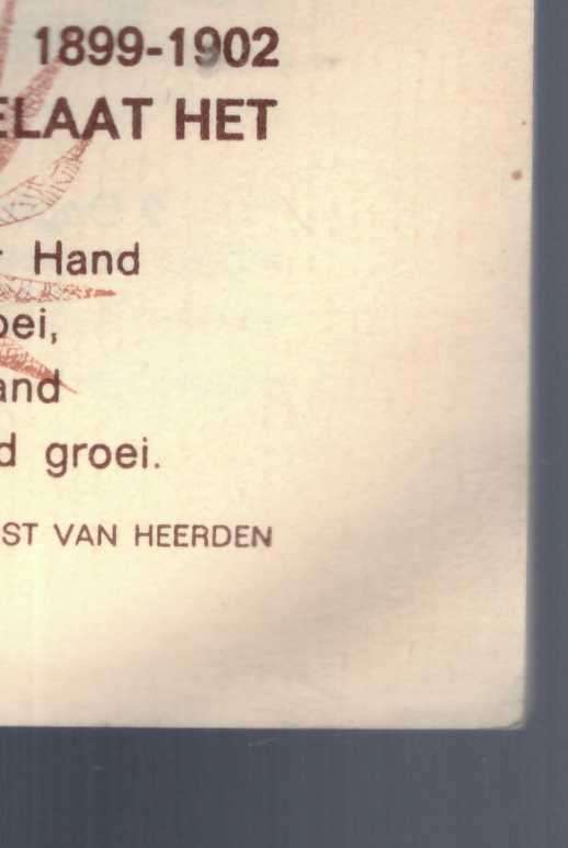 Herdenkingsprogram onthulling van die Burgergedenkteken Platrand Ladysmith 10 Okt. 1979, SIGNED