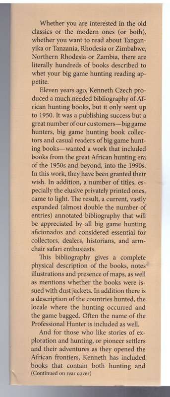 An Annotated Bibliography of African Big Game Hunting Books 1785-1999
