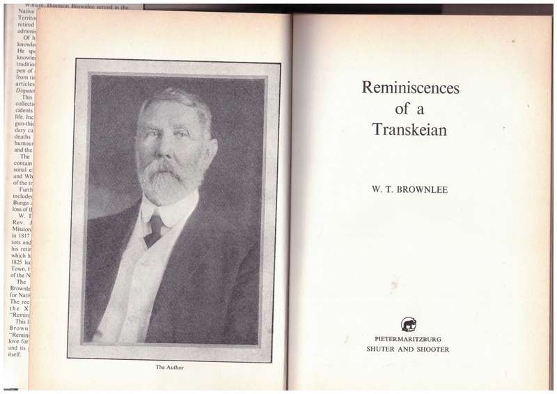 Reminiscences of a Transkeian