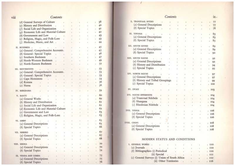 Selected Bibliography of Southern African Native Life and Problems ( I. Shapera)