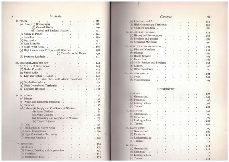 Selected Bibliography of Southern African Native Life and Problems ( I. Shapera)