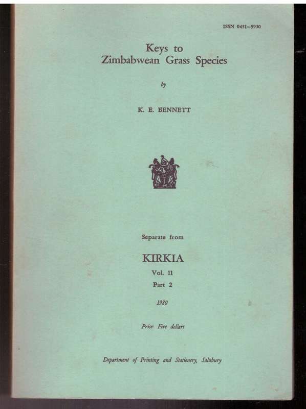 Keys to Zimbabwe Grass Species