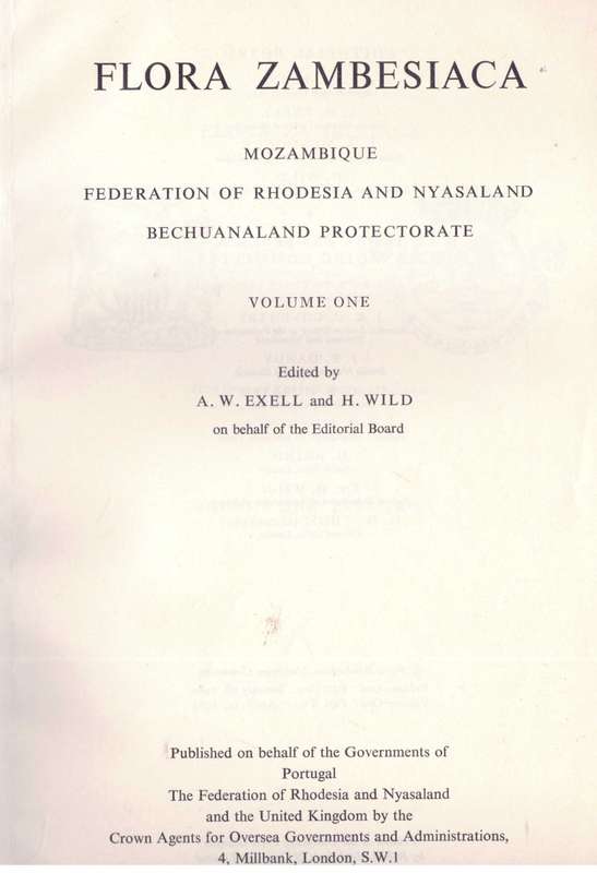 Flora Zambesiaca - Volume one, Part two