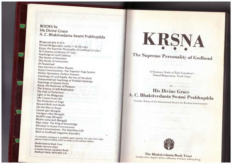 The Great Classics of India, KRSNA