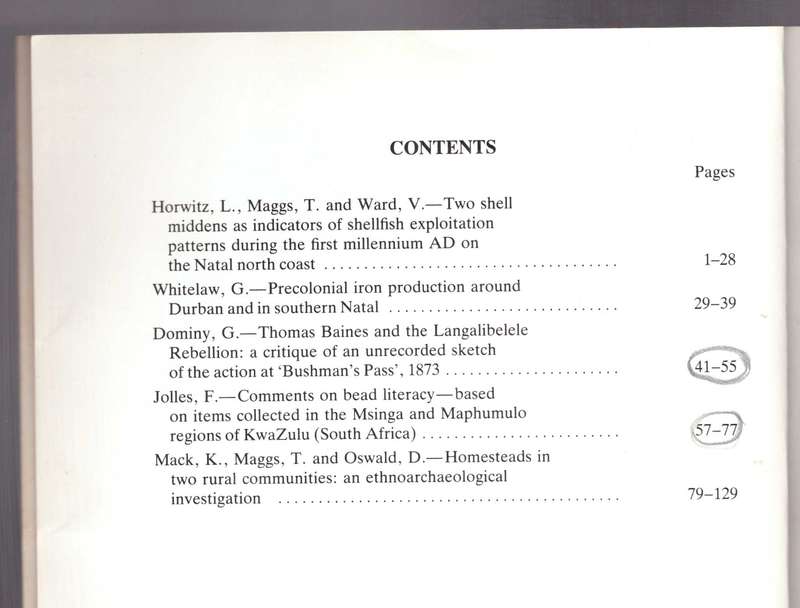 Natal Museum Journal of Humanities - Volume 3, October 1991