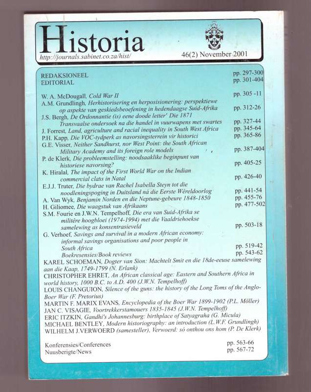 Historia November 2001