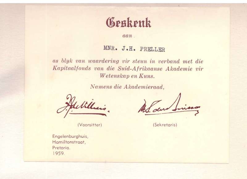 Die Suid-Afrikaanse Akademie vir Wetenskap en Kuns - Feesalbum 1909-1959