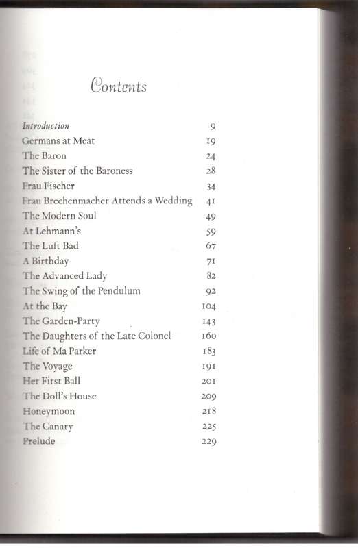 Short Stories, (Katherine Mansfield)