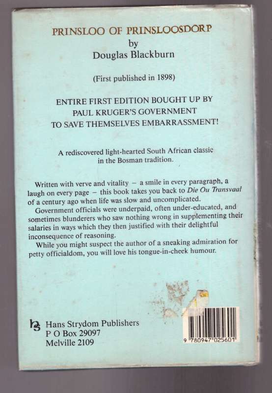 Prinsloo of Prinsloosdorp A tale of Transvaal Officialdom