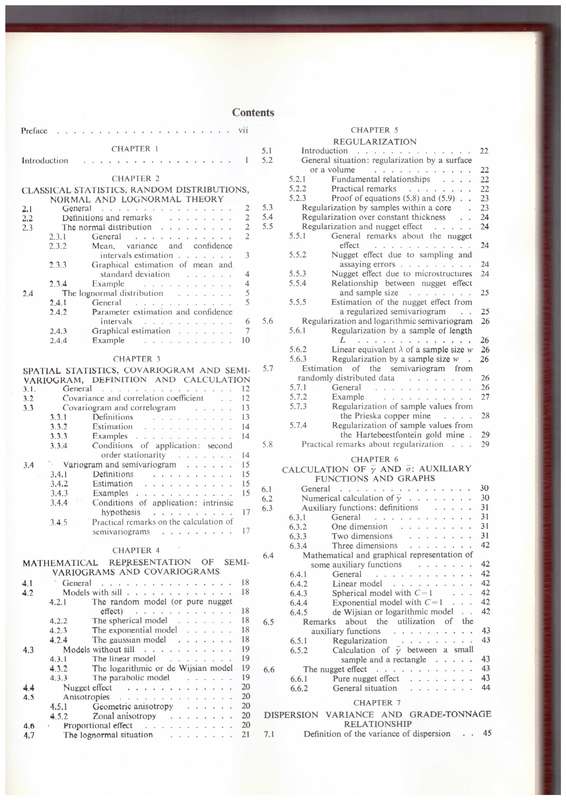 An Introduction to Geostatistical Methods of Mineral Evaluation (J.M. Rendu)