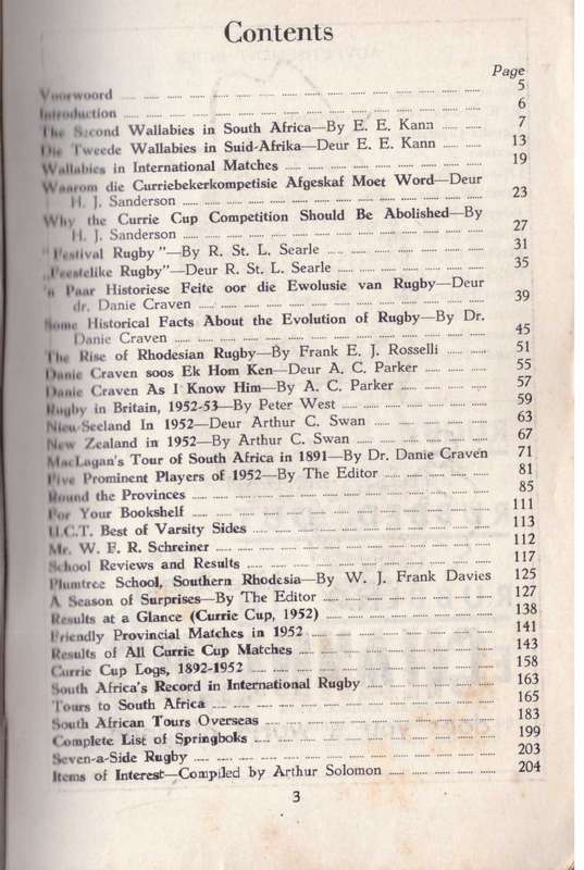 1953 South African Rugby Annual