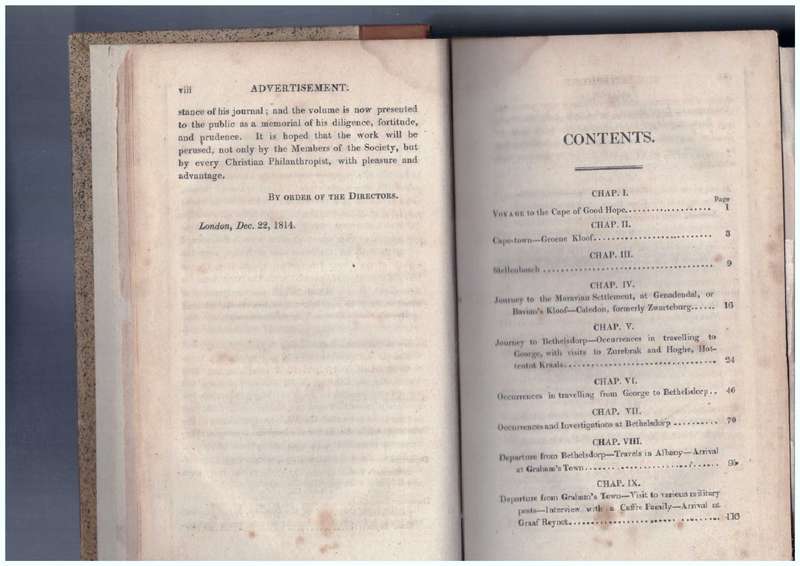 Travels in South Africa Undertaken at the Request of the Missionary Society (John Campbell) 1815