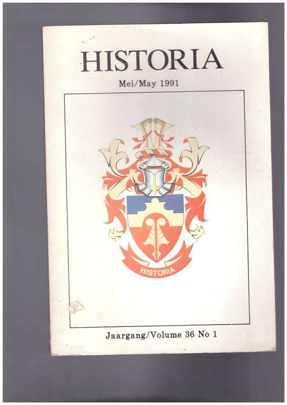 Historia Mei / May 1991, Volume 36, No. 1