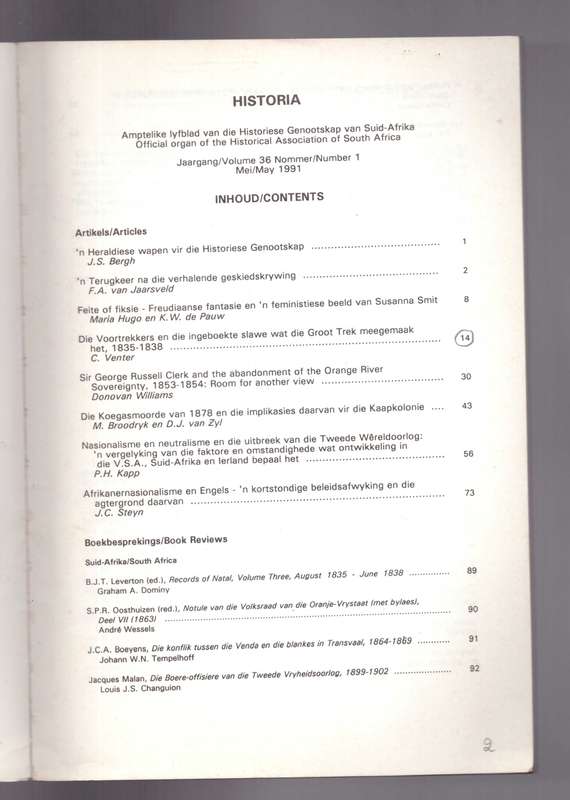 Historia Mei / May 1991, Volume 36, No. 1