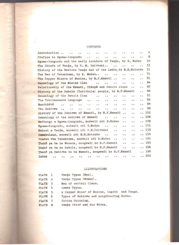 The Copper Miners of Musina and the Early History of the Zoutspansberg