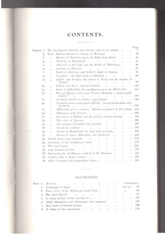 History of Matiwane and the Amangwane Tribe (scarce)
