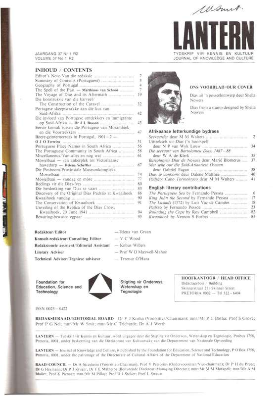 Dias 88, Lantern Journal , Jan 1988, volume 37, No 1
