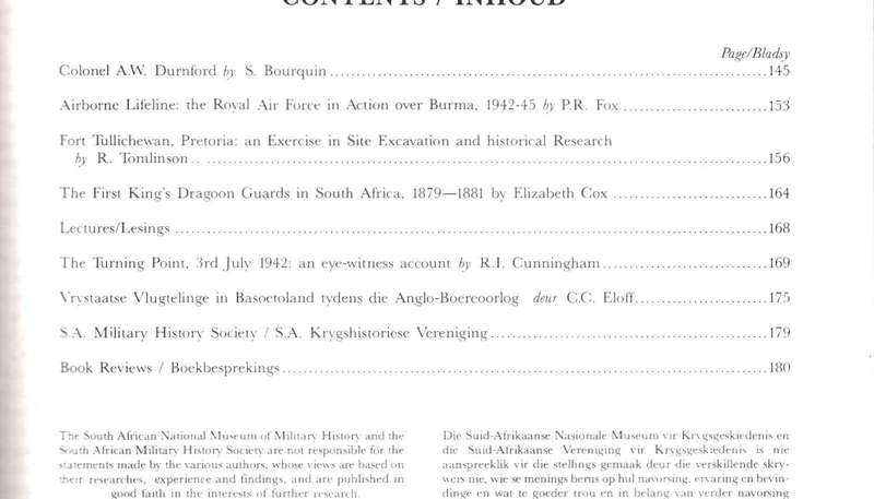Military History Journal / Krygshistoriese Tydskrif,  Vrystaatse Vlugtelinge in Basoetoland, 1899
