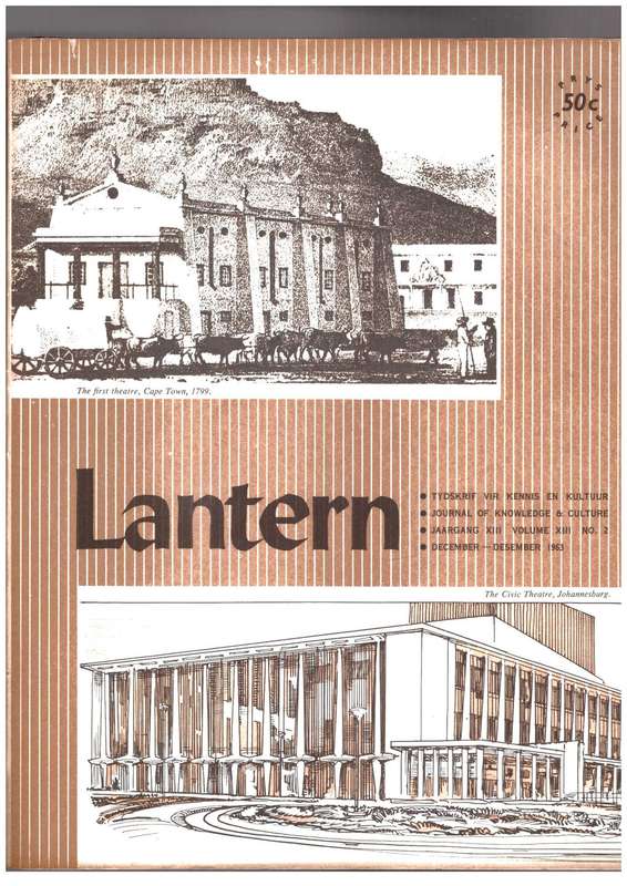 Lantern Journal / Tydskrif vir kennis en kultuur, Opera in Suid-Afrika, Over-Vaal, etc...