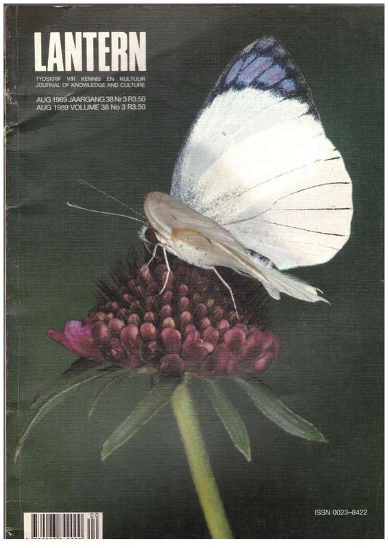 Lantern The Cultural Journal / Die kultuurtydskrif,   South African Butterflies, Architecture in SWA