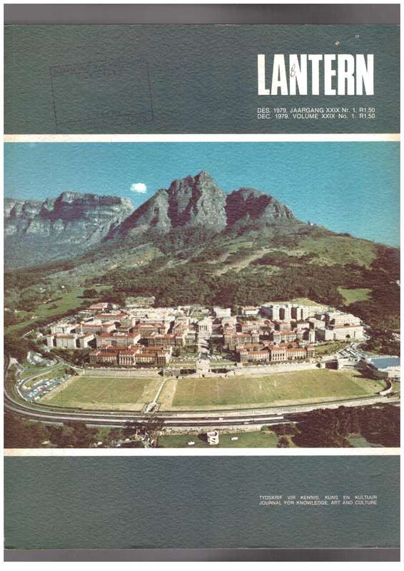 Lantern The Cultural Journal / Die kultuurtydskrif, Siege of Ladysmith 80 years ago, etc..