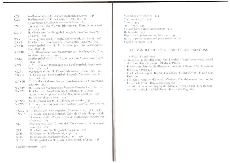 Briefwisseling van Hendrik Swellengrebel JR oor Kaapse Sake, 1778-1792