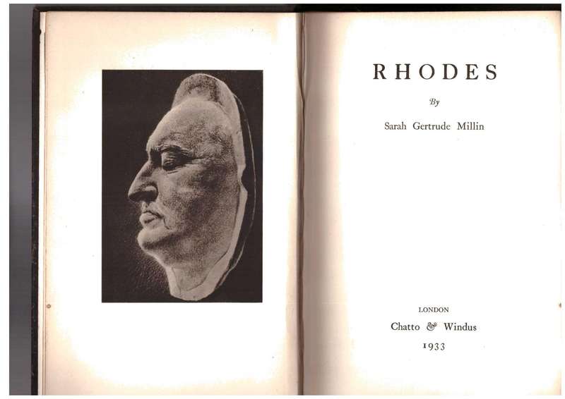 Rhodes - Sarah Gertrude Millin (1933)