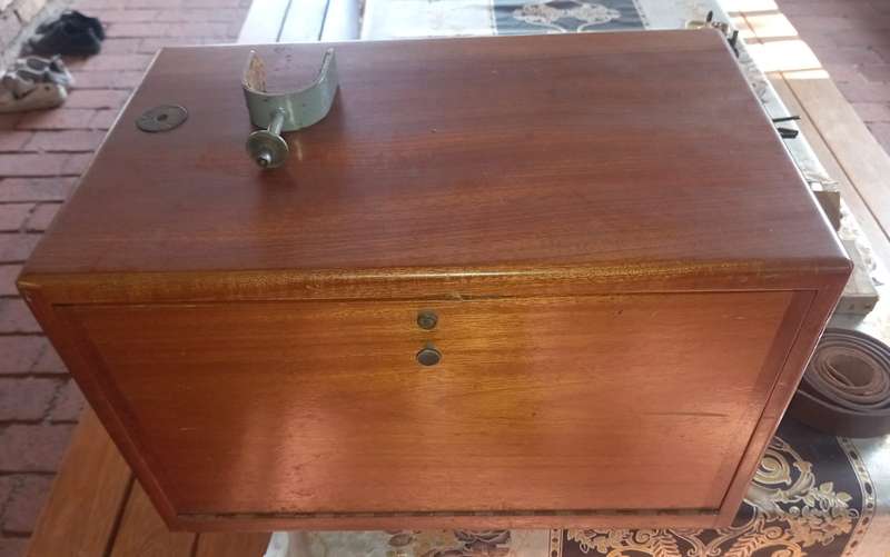 Wooden (teak) shooting box