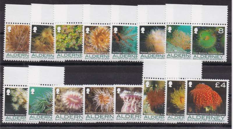 Alderney 2006 Corals set of 16 very fine unmounted mint