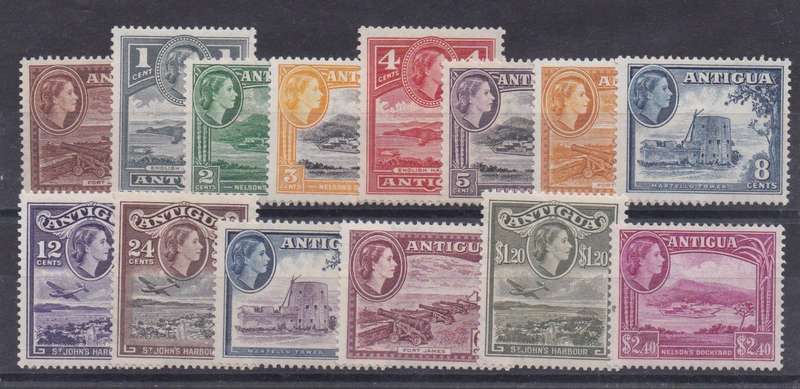 Antigua 1953 QEII set of 15 very fine unmounted mint