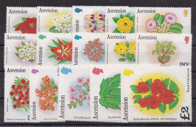 Ascension 1981 Flowers  set of 15 very fine unmounted mint