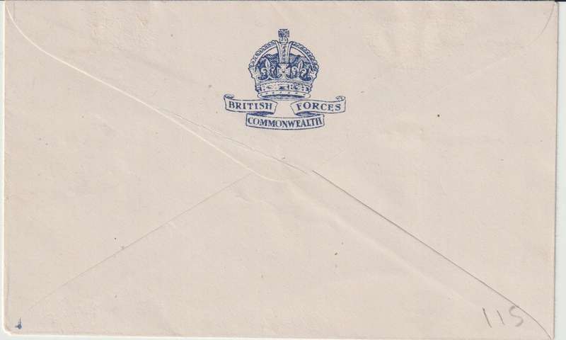 Australia Occupation of Japan 1948 set of 7 very fine on British Forces monogrammed cover