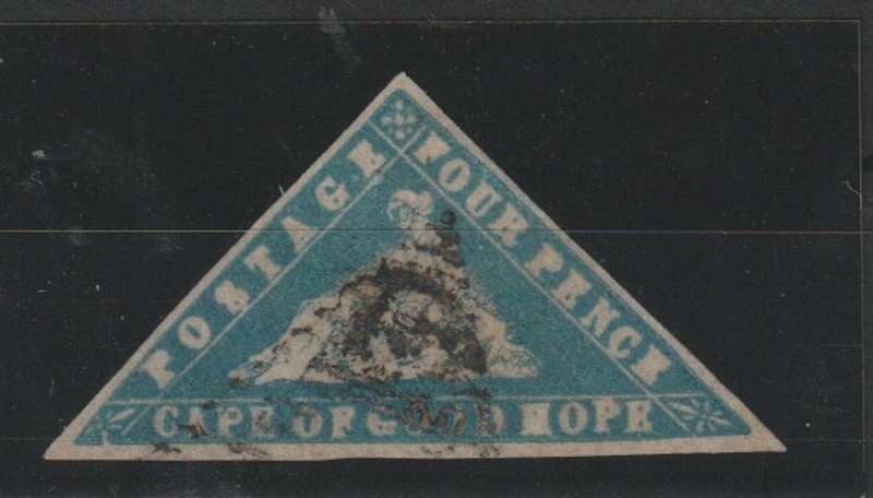 Cape of Good Hope 1861 Wood Block 4d blue  excellent colour and margins, superb used