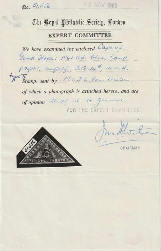 Cape of Good Hope 1861 Wood Block 4d blue  excellent colour and margins, superb used