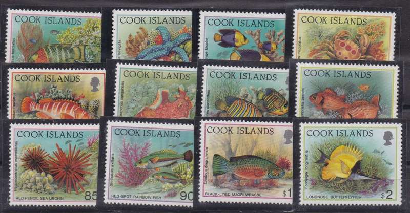 Cook Islands 1992 Reef Life set of 12 very fine unmounted mint