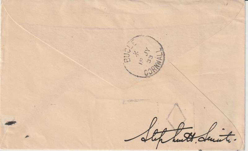 India Officials 1933 First Flight cover Calcutta to England, via Karachi signed by pilot on reverse