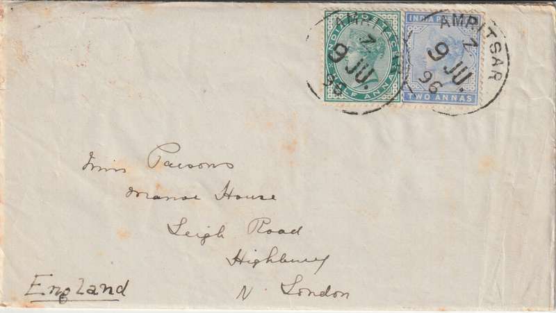 India UK 4x Covers, including postage due cover, fine