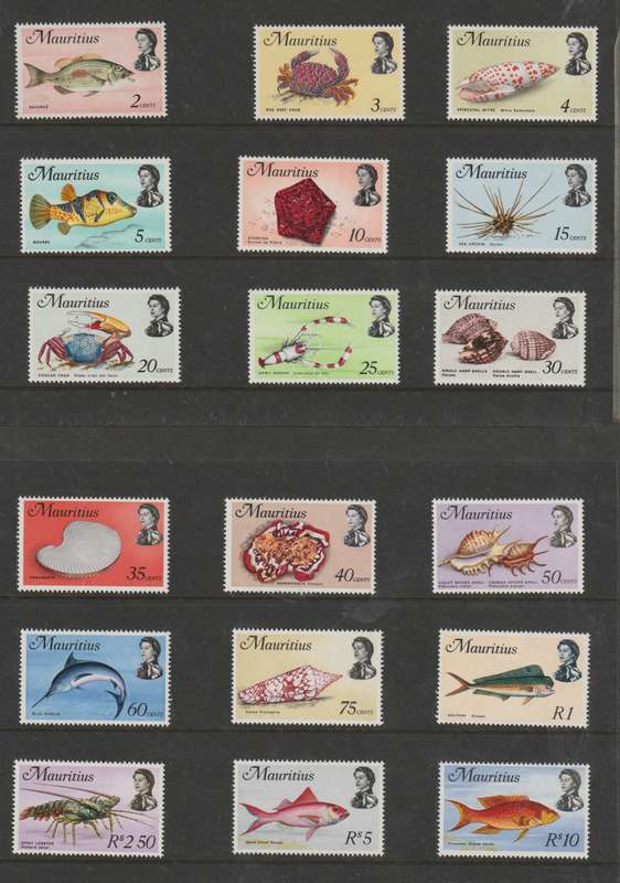 Mauritius 1969 Definitive set of 18 very fine unmounted mint