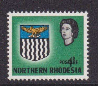 Northern Rhodesia 1963 QEII 4d major downwards value shift  very fine unmounted mint