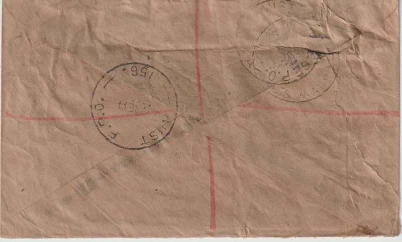 Papua New Guinea 1944 Australia 3d x2 on registered FPO 156 cover to Sydney  fine