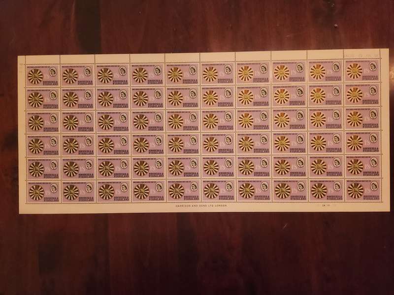 Rhodesia and Nyasaland 1963 World Council set of  2 sheets unmounted mint