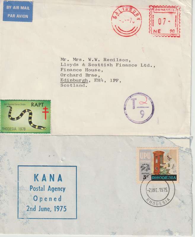 Rhodesia Covers special lot of 8 fine interesting lot