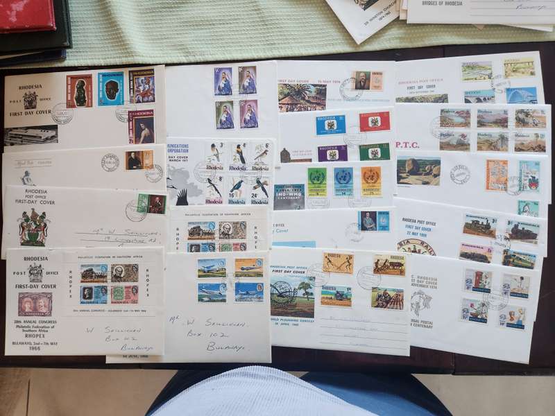 Rhodesia & World Collection of mint, used, first day covers, full sheets