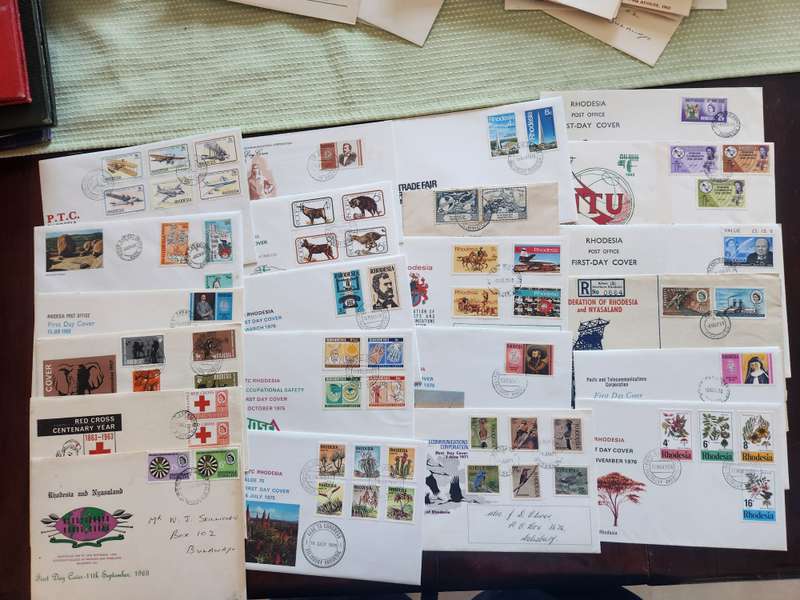 Rhodesia & World Collection of mint, used, first day covers, full sheets
