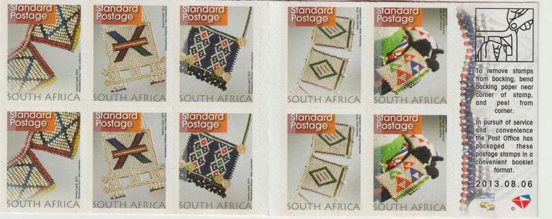 South Africa Booklets 2013 6/8 8th Definitive Standard Mail Booklet
