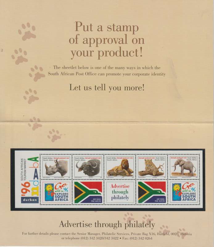 South Africa 1996 INDABA Official Unlisted Booklet, scarce only available at the Indaba