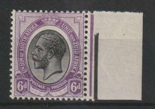 South Africa 1913 KGV 6d new moon variety very fine mint