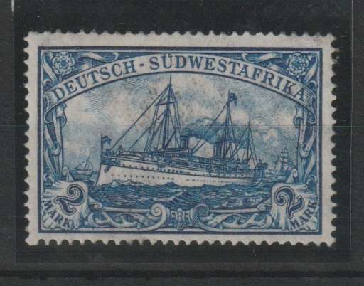 South West Africa 1906 Yacht watermark 2mk (25x17 perf holes) very fine unmounted