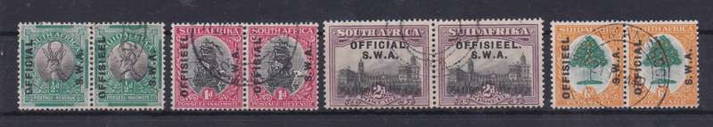 South West Africa Officials 1931 set of 4, fine used