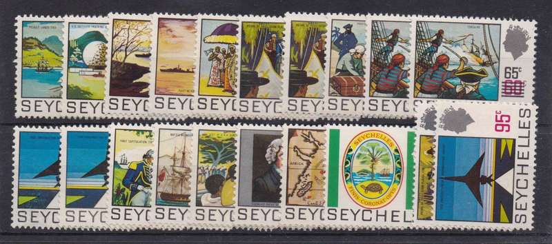 Seychelles 1969/75 Definitive set of 20 includes extra 40c & 95c very fine unmounted mint